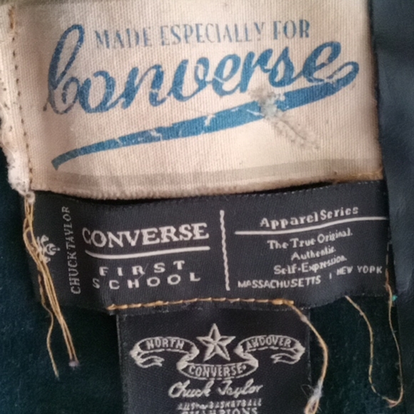 ⭐️ Host Pick⭐️ Converse | John Varvatos Vintage Navy Leather Moto /Bomber Jacket - Picture 8 of 16